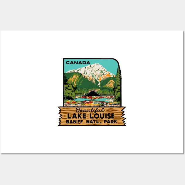 Lake Louise Vintage Style Wall Art by zsonn